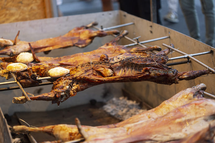 asado cruceta meat and fire